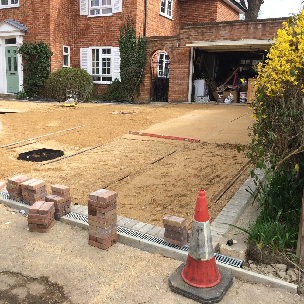 CS011 driveway paving wall landscaping