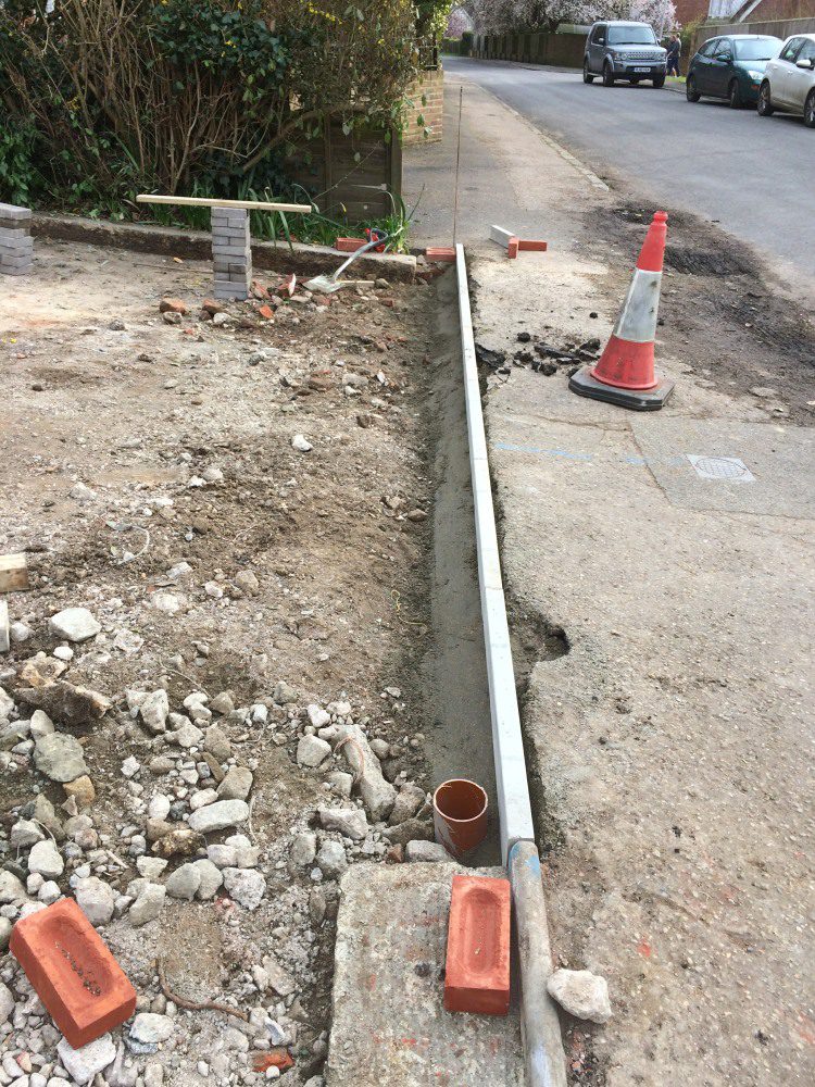 CS016 driveway paving wall landscaping