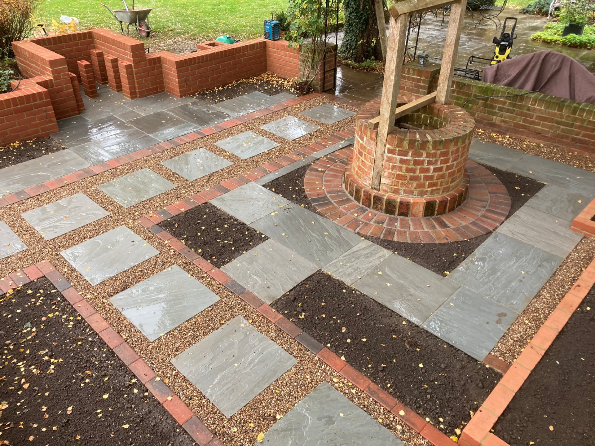 SL 029 paving wall and garden landscaping